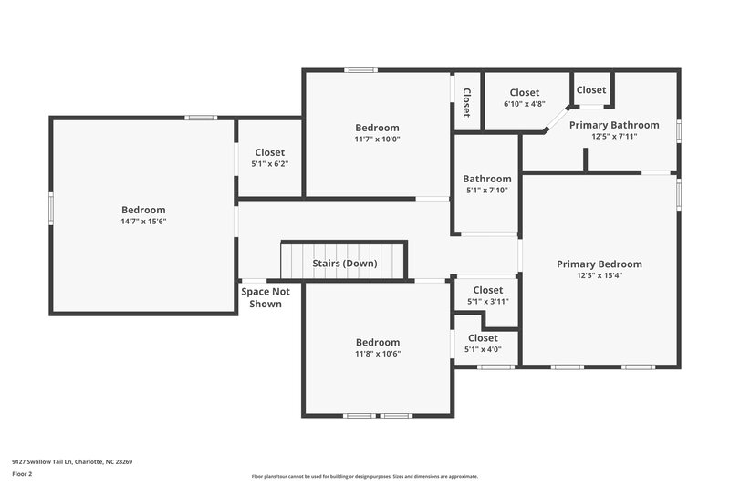2,155/Mo, 9127 Swallow Tail Ln Charlotte, NC 28269 Floor Plan View 2