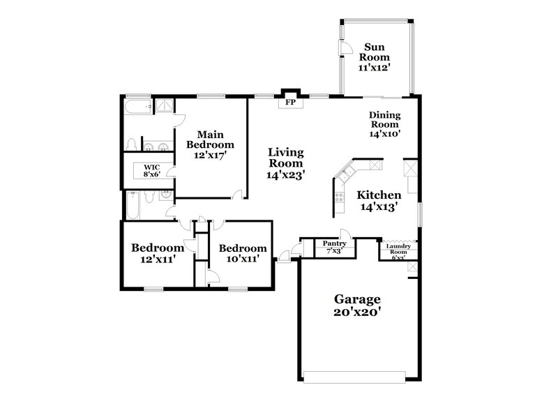 2,050/Mo, 14103 Southbridge Forest Dr Charlotte, NC 28273 Floor Plan View