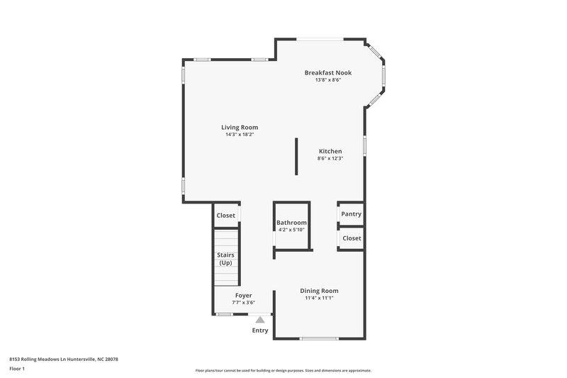 2,890/Mo, 8153 Rolling Meadows Ln Huntersville, NC 28078 Floor Plan View