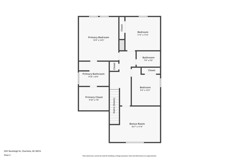 1,910/Mo, 2527 Buckleigh Dr Charlotte, NC 28215 Floorplan View 2