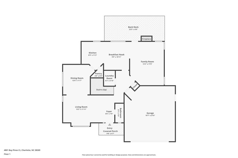 2,195/Mo, 4801 Bay Pines Ct Charlotte, NC 28269 Floor Plan View