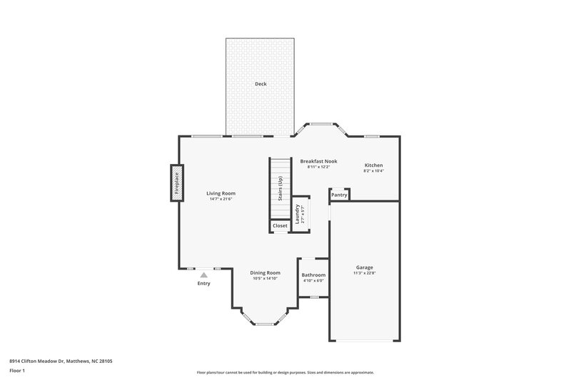 1,925/Mo, 8914 Clifton Meadow Dr Matthews, NC 28105 Floor Plan View