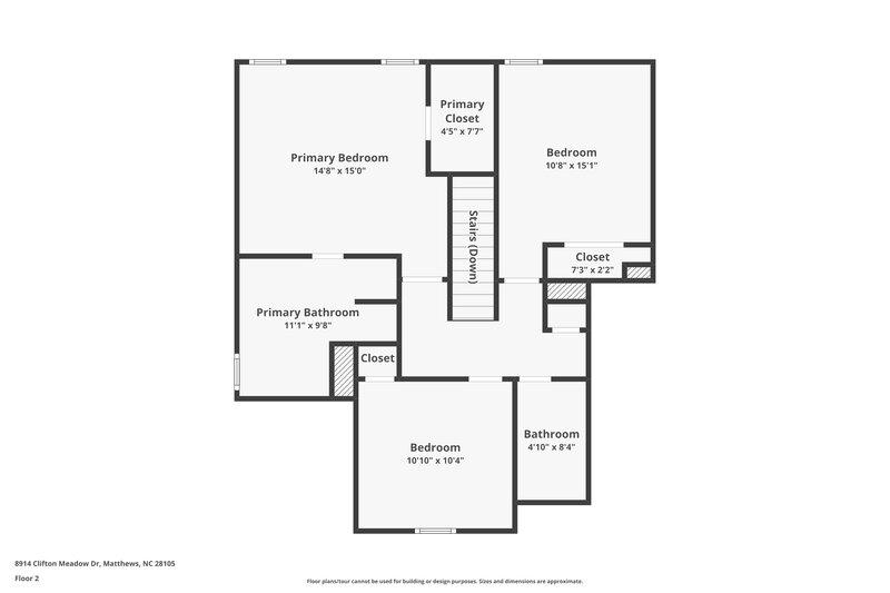 1,925/Mo, 8914 Clifton Meadow Dr Matthews, NC 28105 Floor Plan View 2