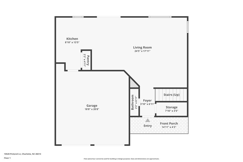 1,805/Mo, 10520 Pickerel Ln Charlotte, NC 28213 Floor Plan View