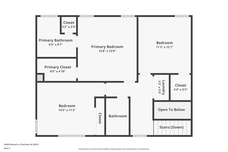 1,805/Mo, 10520 Pickerel Ln Charlotte, NC 28213 Floor Plan View 2