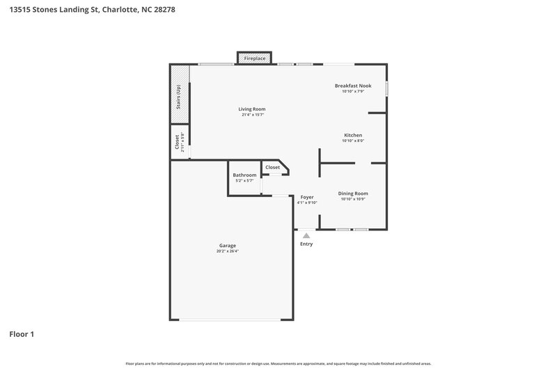 2,280/Mo, 13515 Stones Landing St Charlotte, NC 28278 Floor Plan View