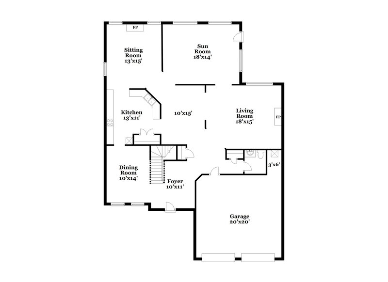 2,610/Mo, 10023 Montrose Dr NW Charlotte, NC 28269 Floor Plan View