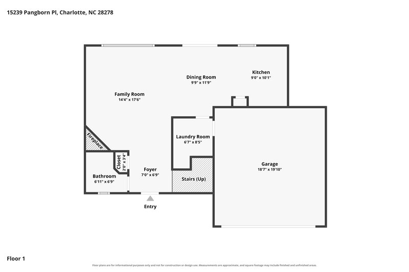 2,170/Mo, 15239 Pangborn Pl Charlotte, NC 28278 Floorplan View