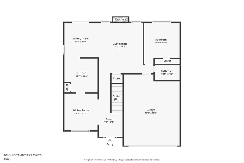 2,355/Mo, 6205 Roseway Ct Harrisburg, NC 28075 Floor Plan View