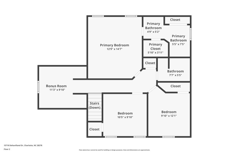 1,805/Mo, 15718 Dehavilland Dr Charlotte, NC 28278 Floorplan View 2