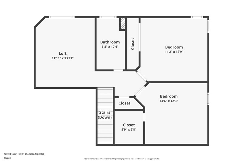 1,965/Mo, 12708 Deaton Hill Dr Charlotte, NC 28269 Floor Plan View 2