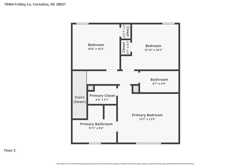 1,835/Mo, 19404 Fridley Ln Cornelius, NC 28031 Floor Plan View 2