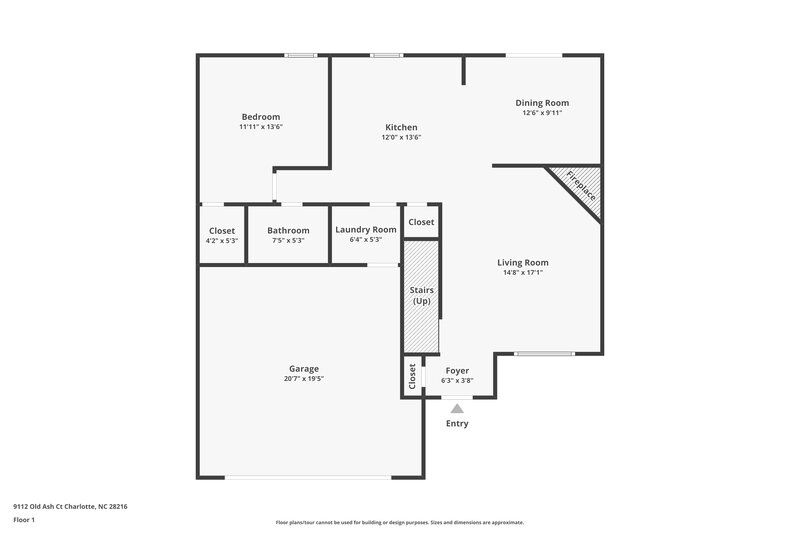 2,010/Mo, 9112 Old Ash Ct Charlotte, NC 28216 Floorplan View