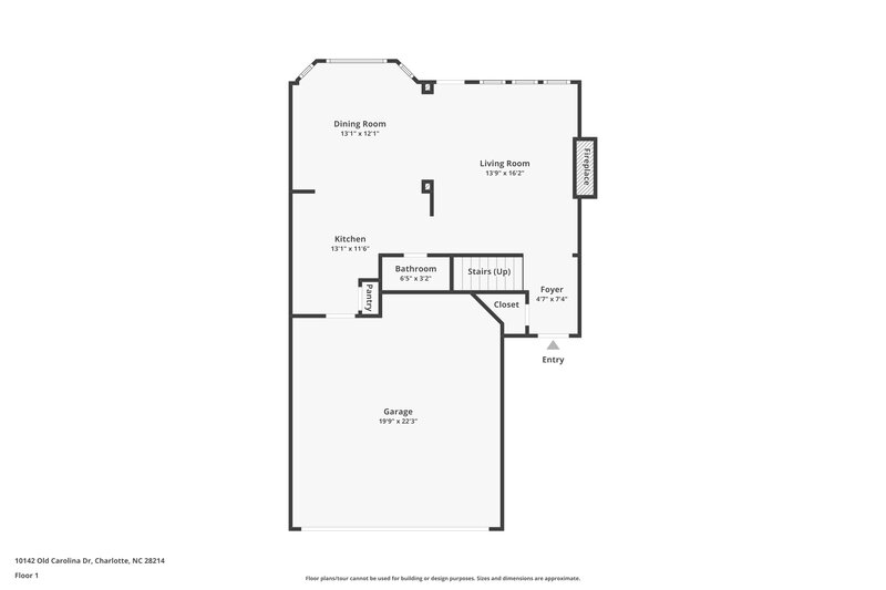 2,015/Mo, 10142 Old Carolina Dr Charlotte, NC 28214 Floor Plan View