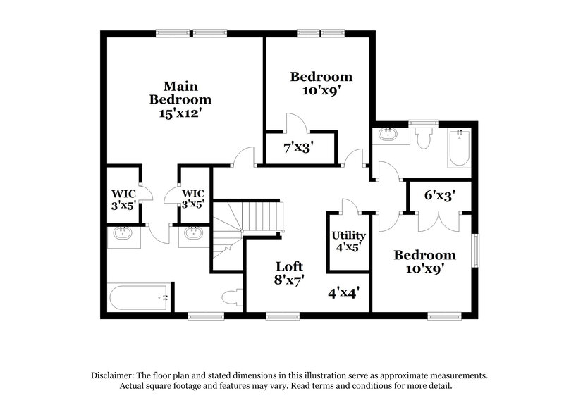 1,935/Mo, 6913 Seney Dr Charlotte, NC 28214 Floor Plan View 2