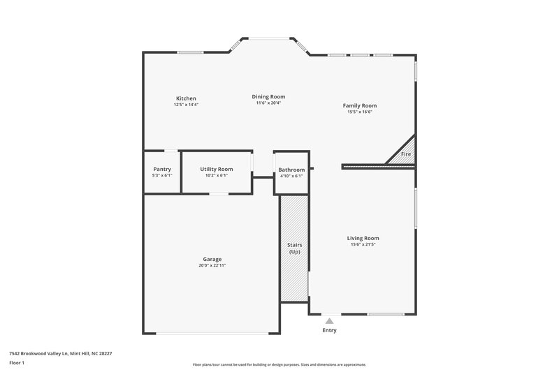 2,360/Mo, 7542 Brookwood Valley Ln Mint Hill, NC 28227 Floor Plan View