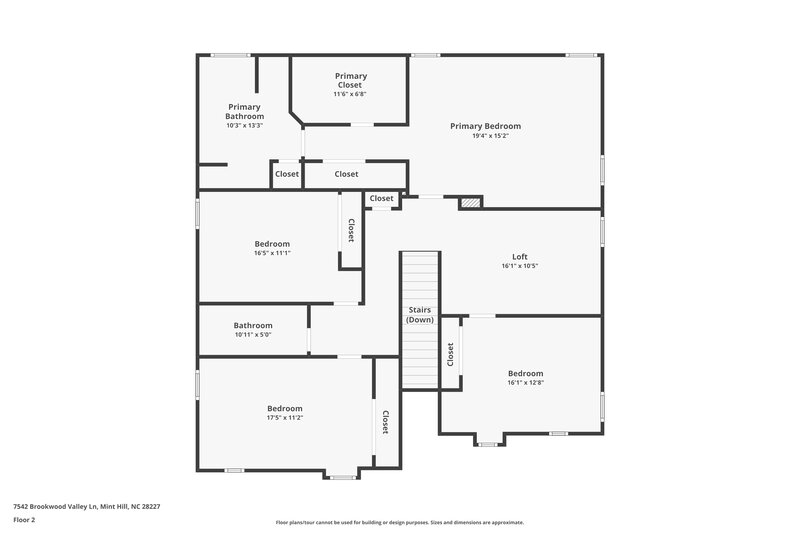 2,360/Mo, 7542 Brookwood Valley Ln Mint Hill, NC 28227 Floor Plan View 2