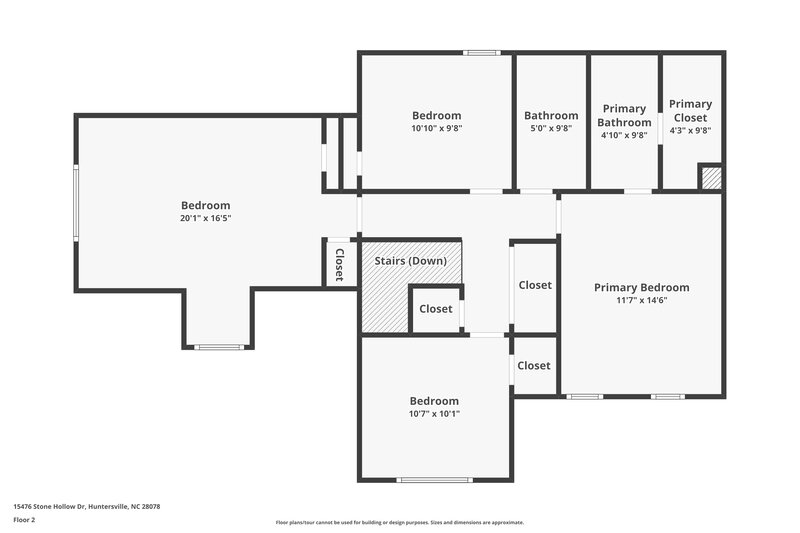 2,030/Mo, 15476 Stone Hollow Dr Huntersville, NC 28078 Floor Plan View 2