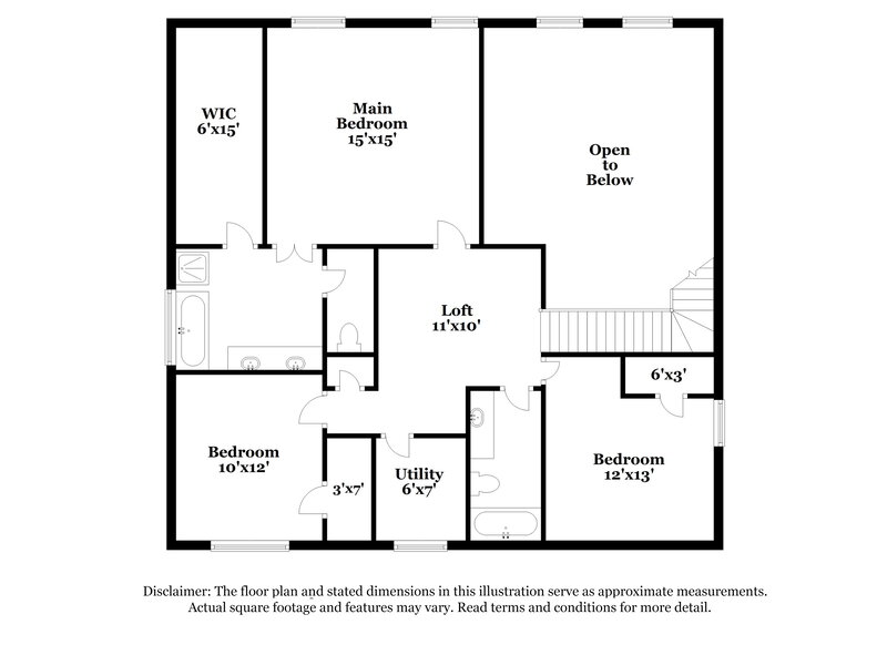 1,905/Mo, 5902 Ashebrook Dr Concord, NC 28025 Floor Plan View 2
