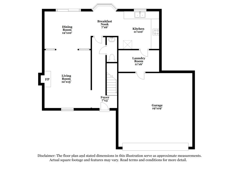 2,075/Mo, 3875 Griers Fork Dr Charlotte, NC 28273 Floor Plan View