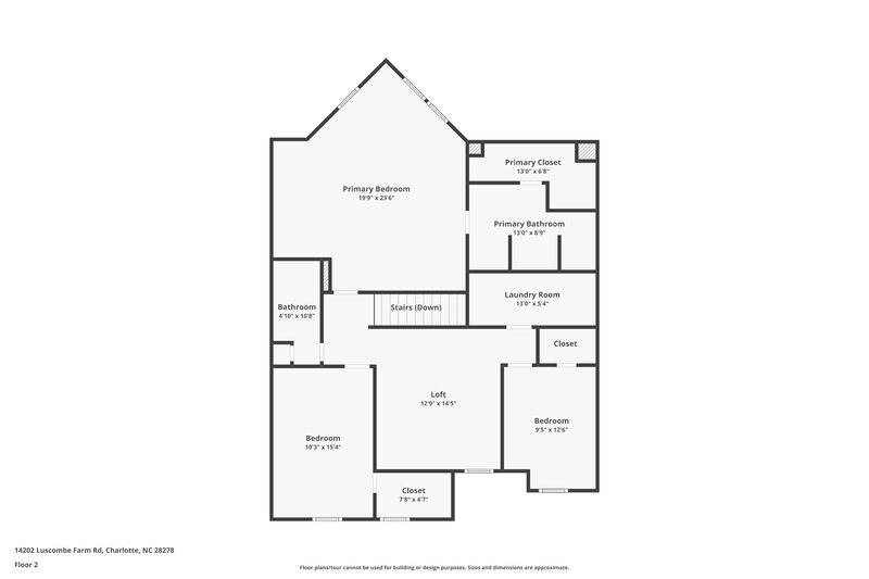 1,955/Mo, 14202 Luscombe Farm Rd Charlotte, NC 28278 Floor Plan View 2