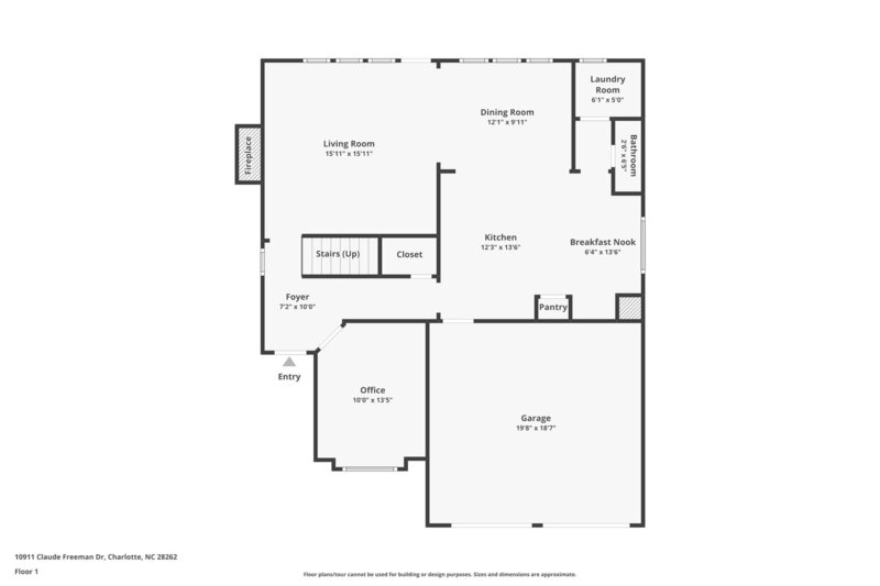2,520/Mo, 10911 Claude Freeman Dr Charlotte, NC 28262 Floorplan View