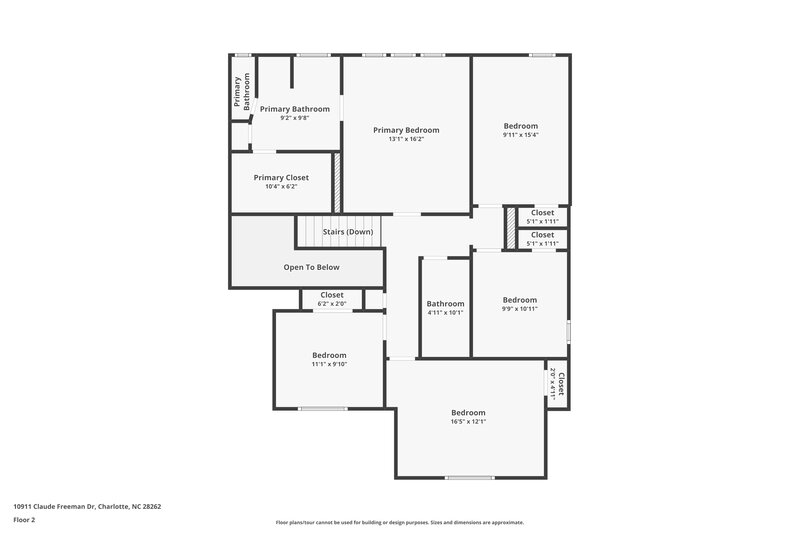 2,520/Mo, 10911 Claude Freeman Dr Charlotte, NC 28262 Floorplan View 2