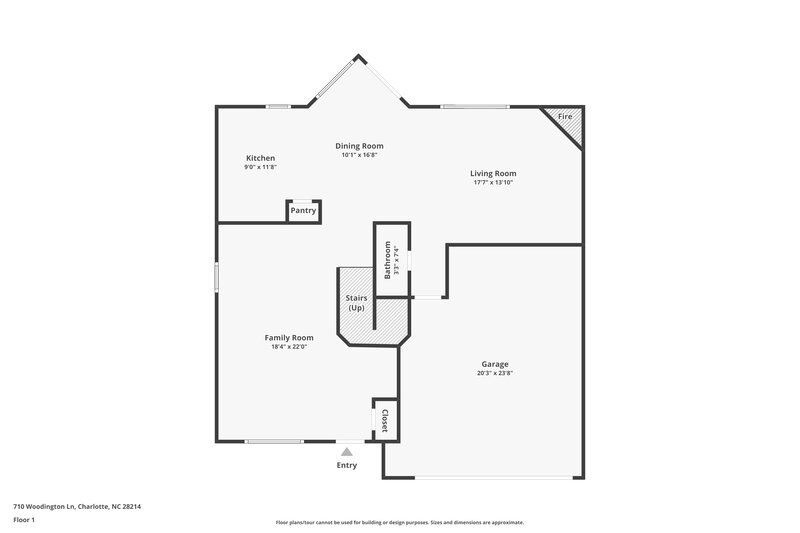 2,310/Mo, 710 Woodington Ln Charlotte, NC 28214 Floor Plan View