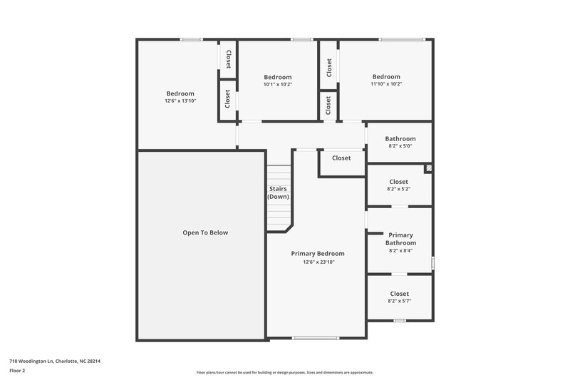 2,310/Mo, 710 Woodington Ln Charlotte, NC 28214 Floor Plan View 2