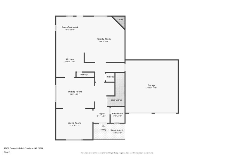 2,145/Mo, 10430 Carver Falls Rd Charlotte, NC 28214 Floor Plan View