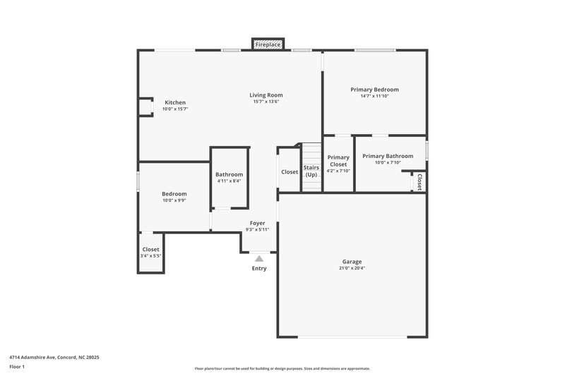 1,950/Mo, 4714 Adamshire Ave Concord, NC 28025 Floor Plan View
