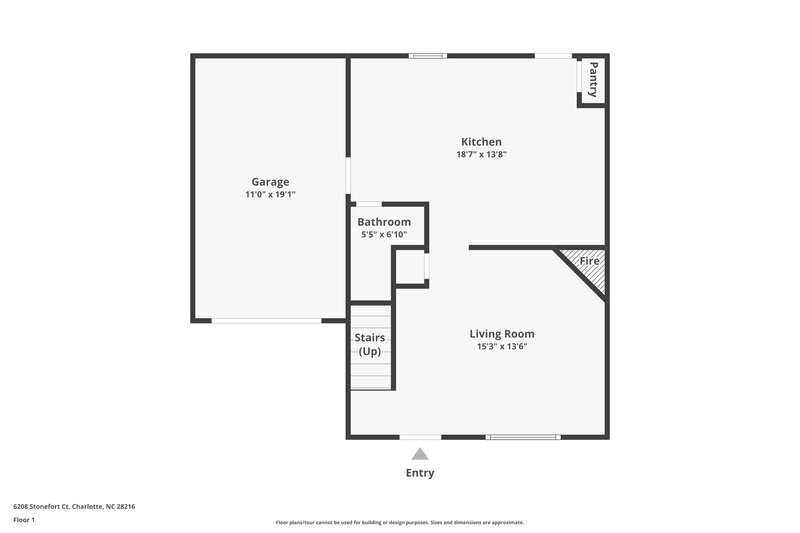1,760/Mo, 6208 Stonefort Ct Charlotte, NC 28216 Floor Plan View