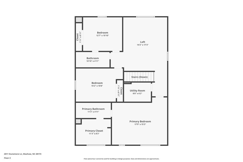 1,935/Mo, 2011 Dunsmore Ln Waxhaw, NC 28173 Floor Plan View 2