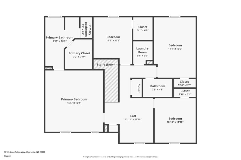 2,075/Mo, 16105 Long Talon Way Charlotte, NC 28278 Floor Plan View 2