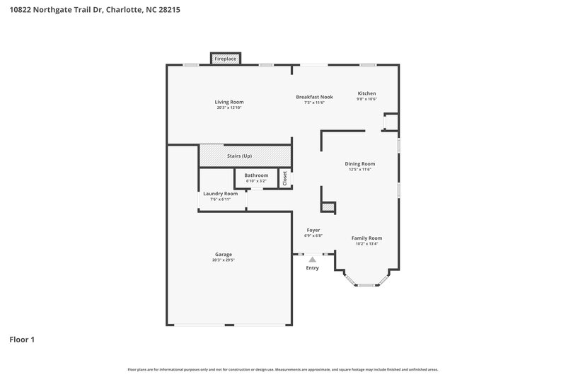 2,290/Mo, 10822 Northgate Trail Dr Charlotte, NC 28215 Floorplan View