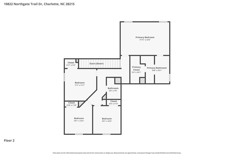 2,290/Mo, 10822 Northgate Trail Dr Charlotte, NC 28215 Floorplan View 2