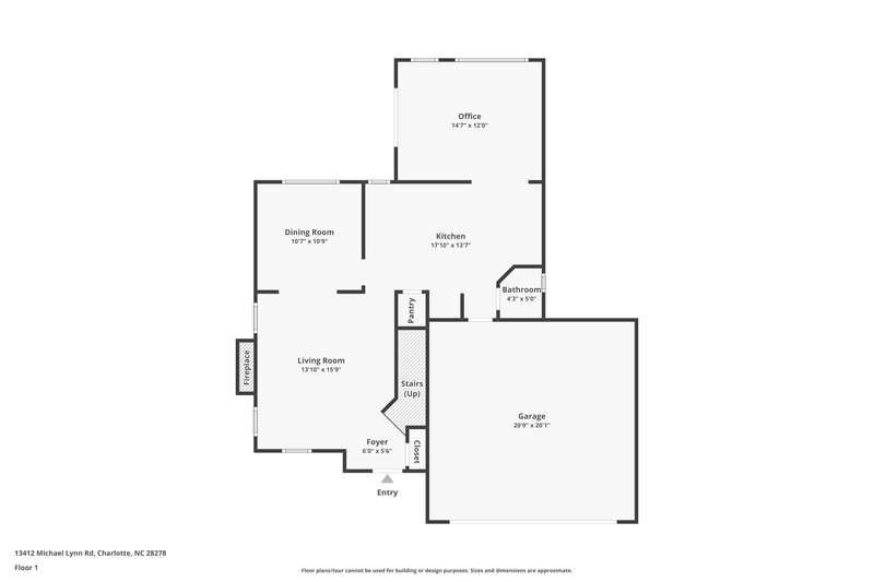 2,235/Mo, 13412 Michael Lynn Rd Charlotte, NC 28278 Floor Plan View