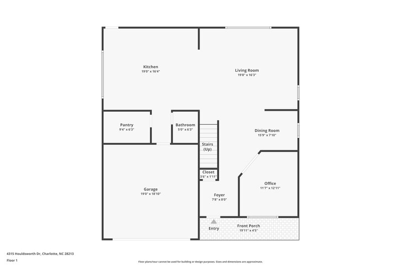 2,390/Mo, 4315 Houldsworth Dr Charlotte, NC 28213 Floor Plan View