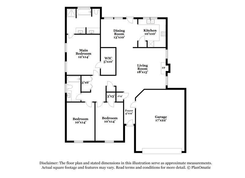 1,655/Mo, 10416 Battle Ct Charlotte, NC 28215 Floor Plan View