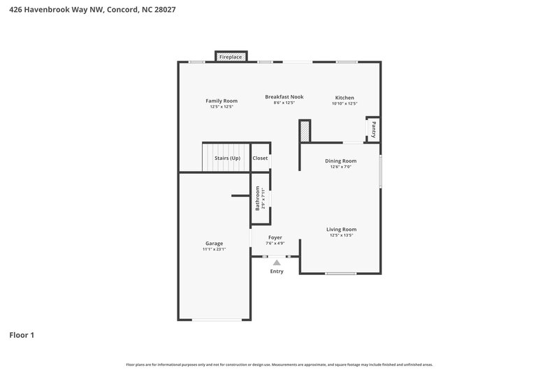 2,060/Mo, 426 Havenbrook Way NW Concord, NC 28027 Floor Plan View