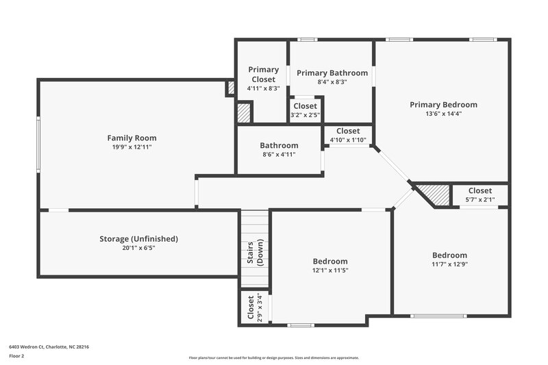 1,855/Mo, 6403 Wedron Ct Charlotte, NC 28216 Floor Plan View 2