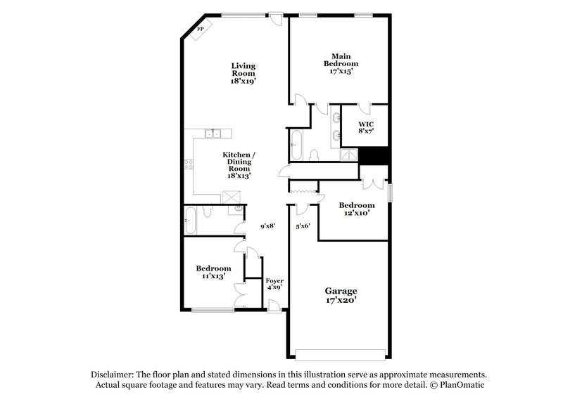 1,850/Mo, 4522 Potters Glen Rd Charlotte, NC 28269 Floor Plan View