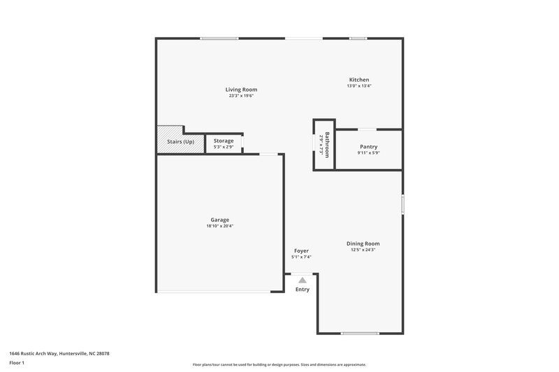 2,350/Mo, 1646 Rustic Arch Way Huntersville, NC 28078 Floor Plan View