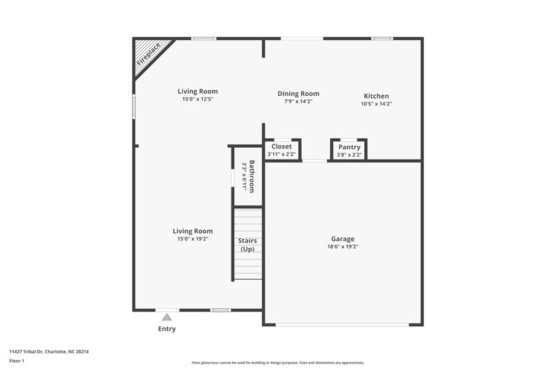 1,845/Mo, 11427 Tribal Dr Charlotte, NC 28214 Floor Plan View