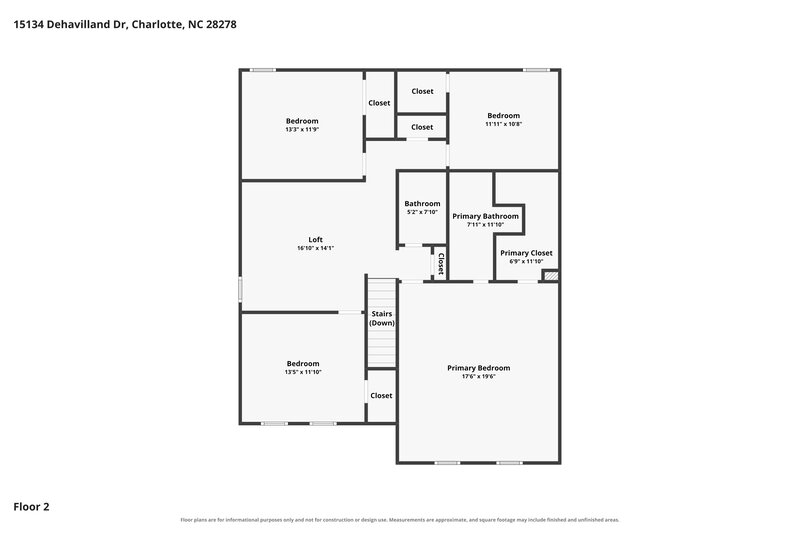 2,475/Mo, 15134 Dehavilland Dr Charlotte, NC 28278 Floor Plan View 2