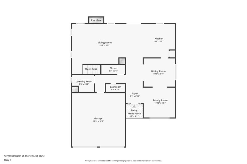 2,130/Mo, 13703 Rutherglen Ct Charlotte, NC 28213 Floor Plan View