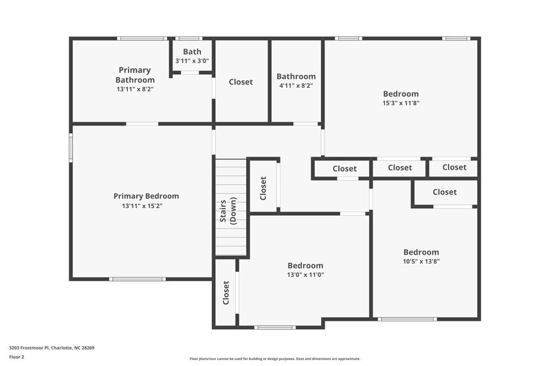 3,200/Mo, 3203 Frostmoor Pl Charlotte, NC 28269 Floorplan View 2