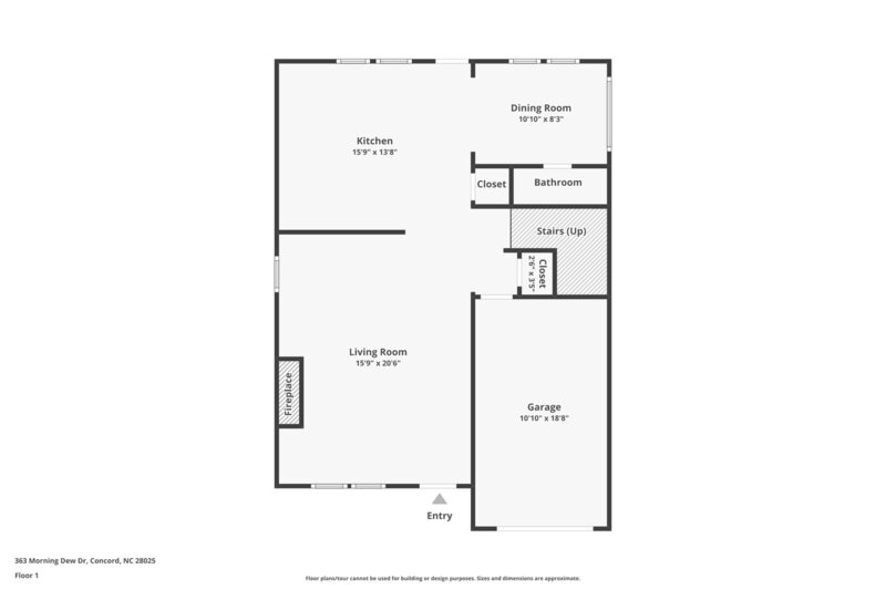 1,810/Mo, 363 Morning Dew Dr Concord, NC 28025 Floorplan View 2