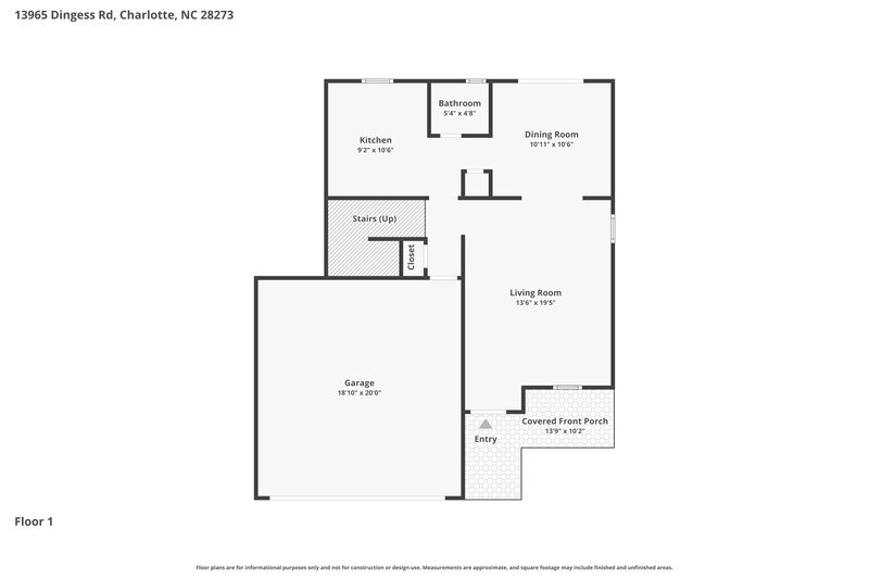 2,075/Mo, 13965 Dingess Rd Charlotte, NC 28273 Floor Plan View