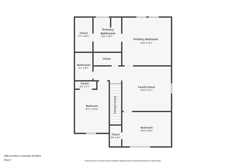 2,035/Mo, 4506 Carnfeld Ln Charlotte, NC 28215 Floor Plan View 2